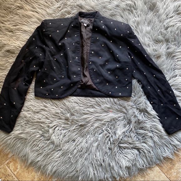 Karen Lawrence By Matthew Vintage Studded Blazer - Picture 1 of 7